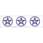 Three Pentagrams Bumper Sticker