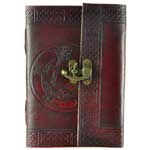 Pentagram Moon Leather Latch