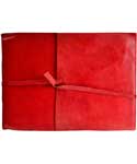 red scroll Leather Sketch Book