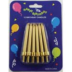 Gold Birthday Candles