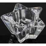 Tall Glass Pentagram Tealight/Pillar Candle Holder