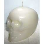 White Skull Candle 3 1/2