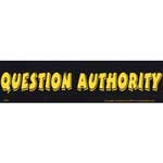 Question Authority bumper sticker
