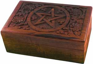 Carved Pentagram Box