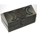 Black Triple Moon Box