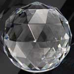Clear Multi-Faceted 80mm Crystal Ball