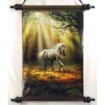 Anne Stokes Glimpse of a Unicorn Wall Scroll