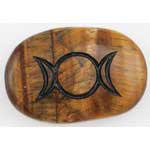 Triple Moon Tiger's Eye Gratitude Stone