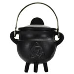 Triquetra Cast Iron Cauldron w/Lid 4