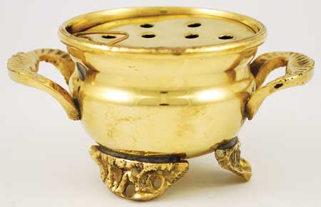 Broad Brass Cauldron with Screen Burner 2