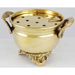 Tall Brass Cauldron and Screen Burner 3