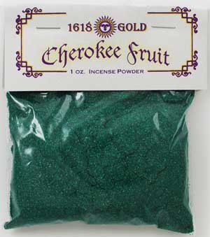 Green Cherokee Fruit Incense 1618 gold