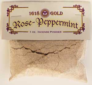White Rose/ Peppermint Incense 1618 gold