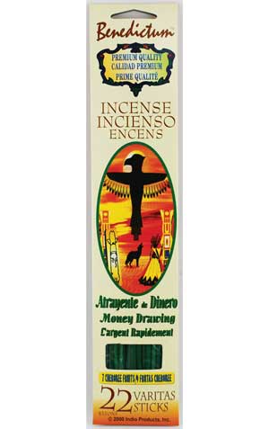 Money Drawing Benedictum stick incense 22pk