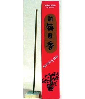 Sandalwood Morning Star Stick Incense & Holder (50 pack)