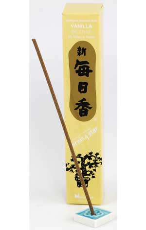 Vanilla Morning Star Stick Incense & Holder (50 sticks)