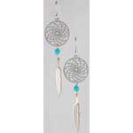 Dream Catcher Earring with Turquoise Beads