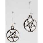 Wire-hooked Inverted Pentagram Earrings