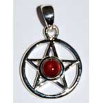 Small Garnet Pentagram Pendant