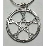 Pentacle with Crescent Moon Points
