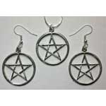 Pentacle: Necklace & Earring Set
