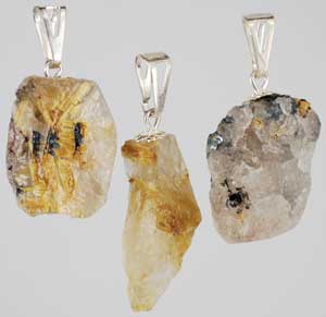 Untumbled Rutile Pendant