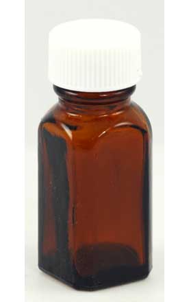 Amber Square Bottle 2 Dram