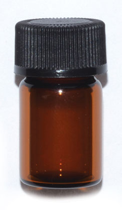 Amber, Round Bottle, 1/2 Dram