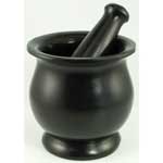 Black Soapstone Mortar and Pestle Set