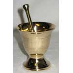 Small Brass Mortar and Pestle Set