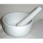Large White Ceramic Mortar and Pestle Set