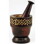 Wooden Celtic Knot Mortar and Pestle Set