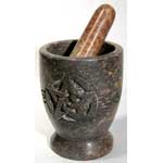 Soapstone Pentagram Mortar and Pestle Set
