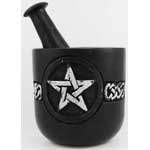 Pentagram Wooden Mortar and Pestle Set