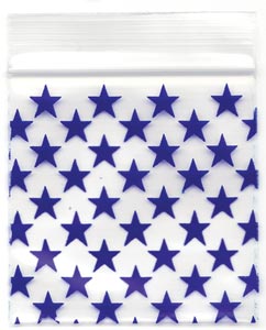2 x 2 Blue Star Ziplock Bags 100/package