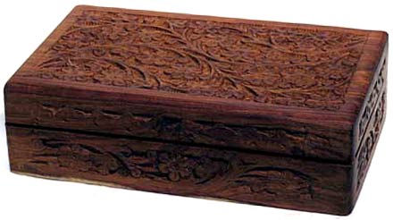 Large Handcrafted Box with Floral Design