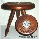 Large Inlaid Pentagram Altar Table