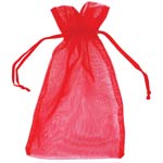 Large Red Organza Pouch