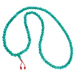 Nepal Turquoise Prayer Mala (died howlite)