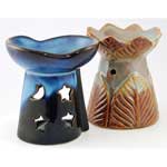 Stylized Ceramic Oil Diffuser with Tealight & Oil