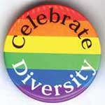 Celebrate Diversity with rainbow flag