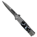 Black Handled Damascus Athame