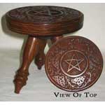 Small Round Pentagram Altar Table 6