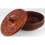 Wooden Ritual Bowl with Lid
