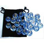 Blue Swirling Glass rune set