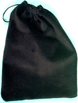 Large Black Velveteen Bag  (5 x 7)