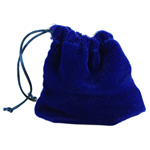 Small Blue Velveteen Bag 3