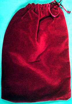 Large Cranberry Velveteen Bag  5