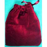 Small Cranberry Velveteen Bag  (3 x 4)