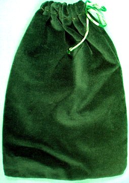 Large Green Velveteen Bag  (5 x 7)